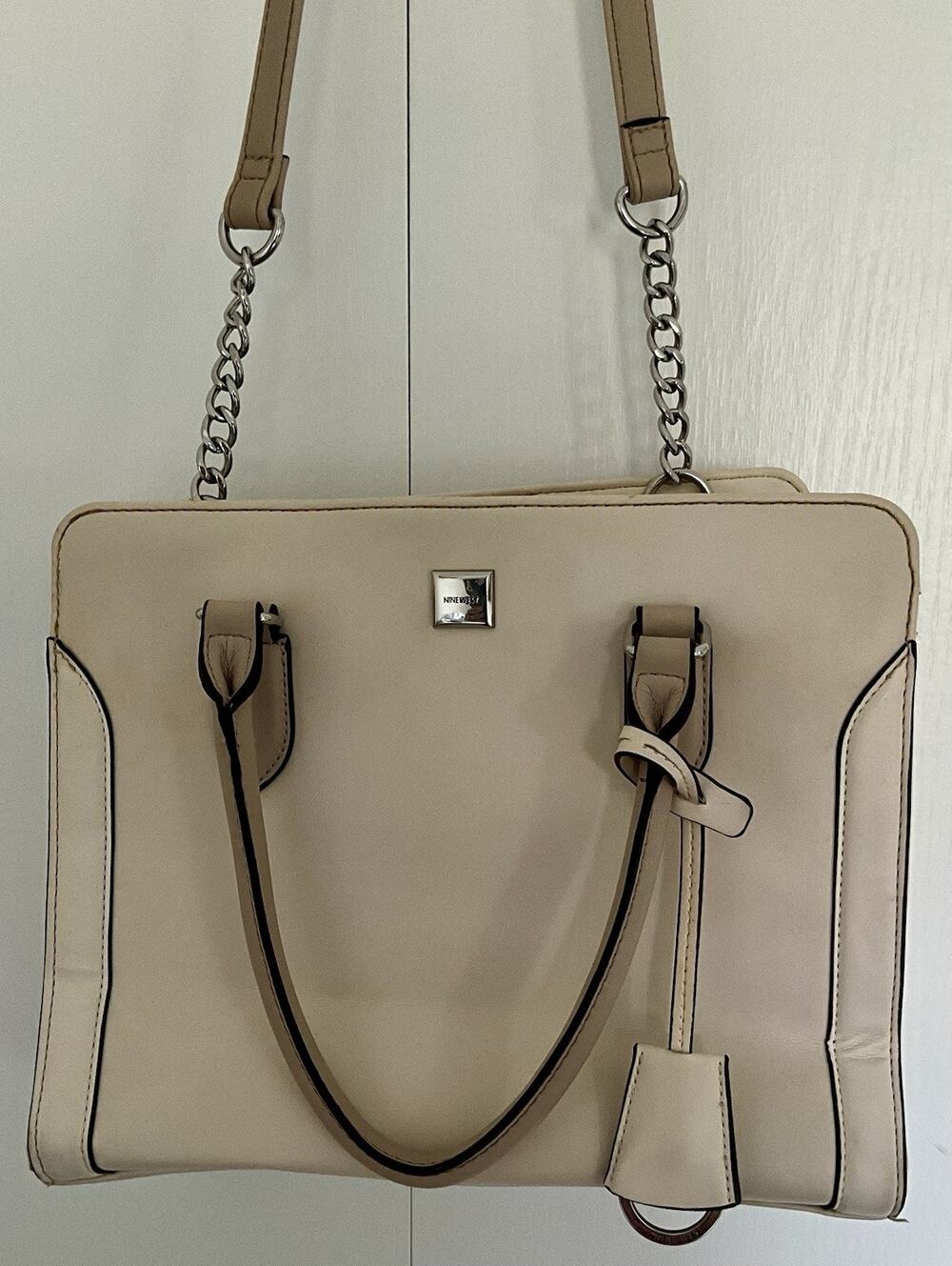 Nine West Women's Coralia Me Time Satchel Cashmere Colored Handbag EUC